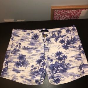 White and purple shorts